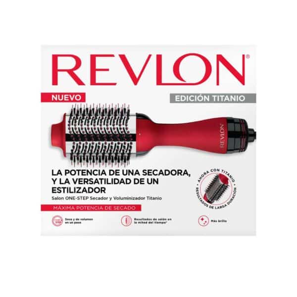 Cepillo Secador  Revlon one step volumizer titanium rojo - Imagen 3
