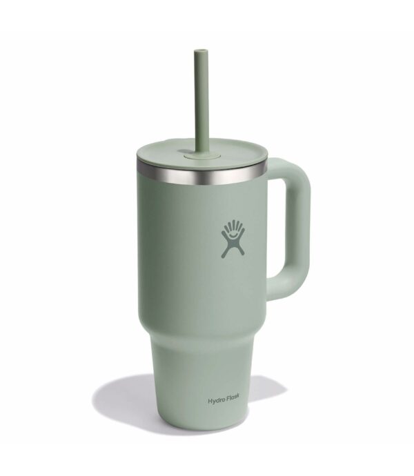 termo hydroflask con asa y pajilla 32oz gris