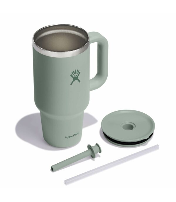 termo hydroflask con asa y pajilla 32oz gris - Imagen 3