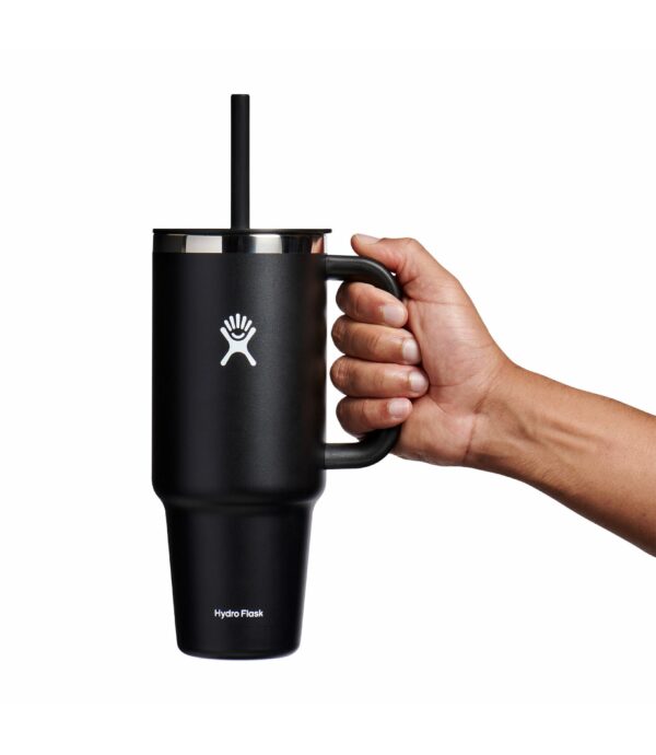 termo hydroflask con asa y pajilla 32oz negro - Imagen 2